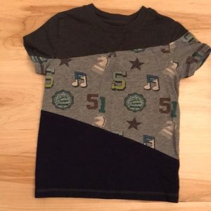 Cat & Jack Toddler Boy Pattern Black Tee 4T
